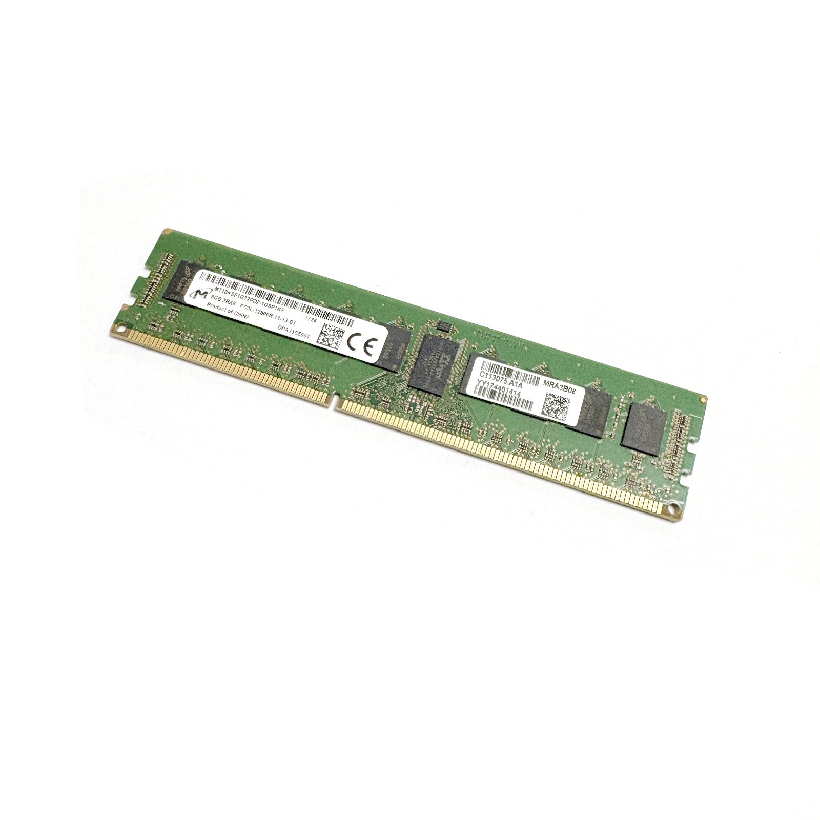 Micron MT18KSF1G72PDZ-1G6P1KF 8GB PC3L-12800R DDR3-1600 2RX8 DIMM