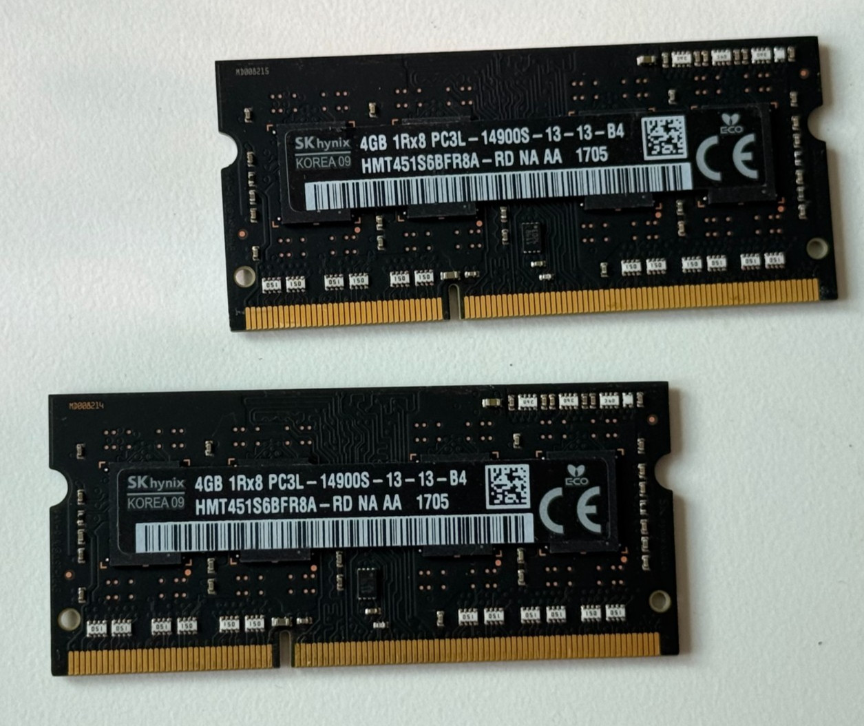 SK hynix 8GB Kit 2x4GB DDR3L PC3L-14900S Laptop RAM HMT451S6BFR8A-RD