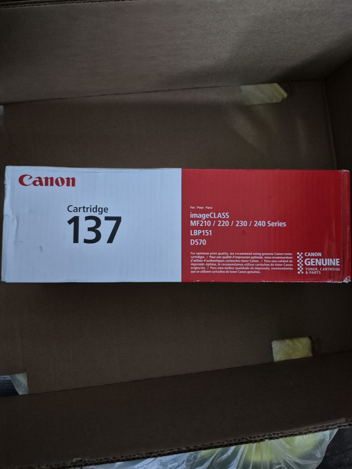 Canon 137 Black Toner Cartridge | LBP151/MF210/220/230/240/D570 - NEW x 2