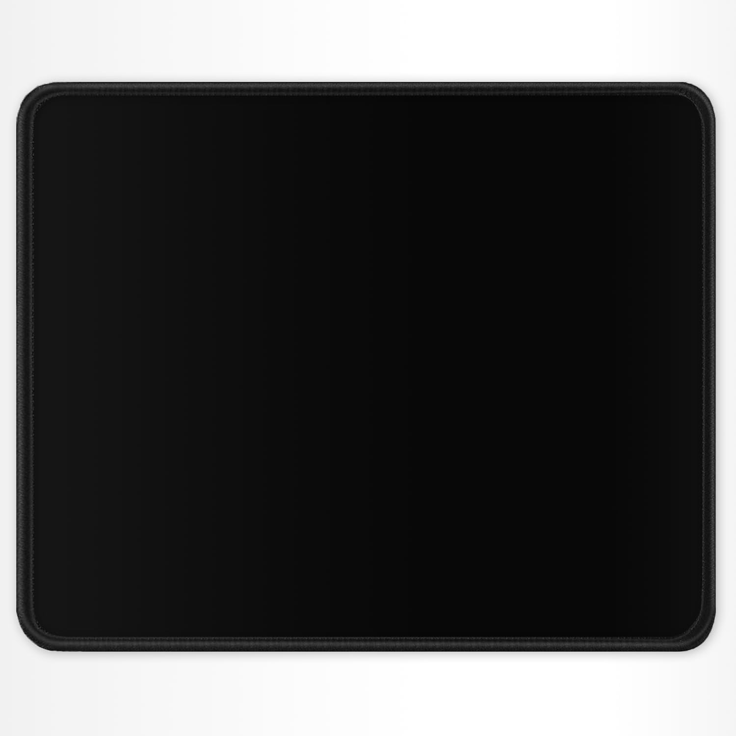 Black Mouse Pad, 12 X 10 Inch Square Mousepad, 3Mm Thick Rubber Mouse