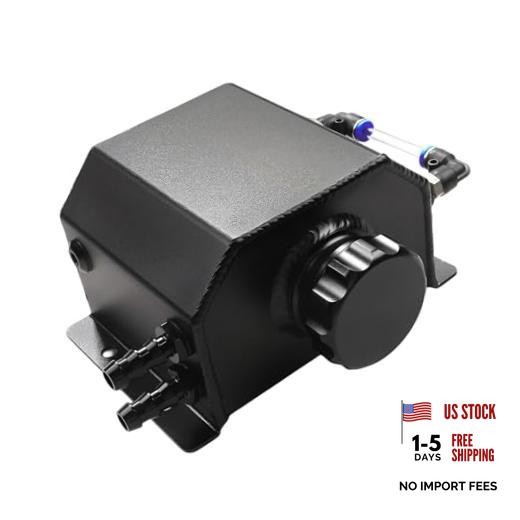 1L Coolant Overflow Tank, Aluminum Radiator Tank Coolant Overflow Black
