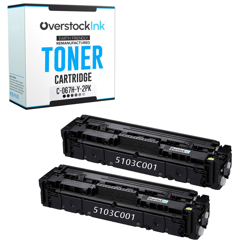 OSI 2PK Replacement Canon 067 H  Yellow Toner for Color imageCLASS MF652Cw