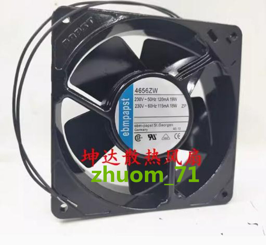 1PC ebmpapst TYP 4656ZW 230V 19/18W 120*120*38MM Iron leaf fan