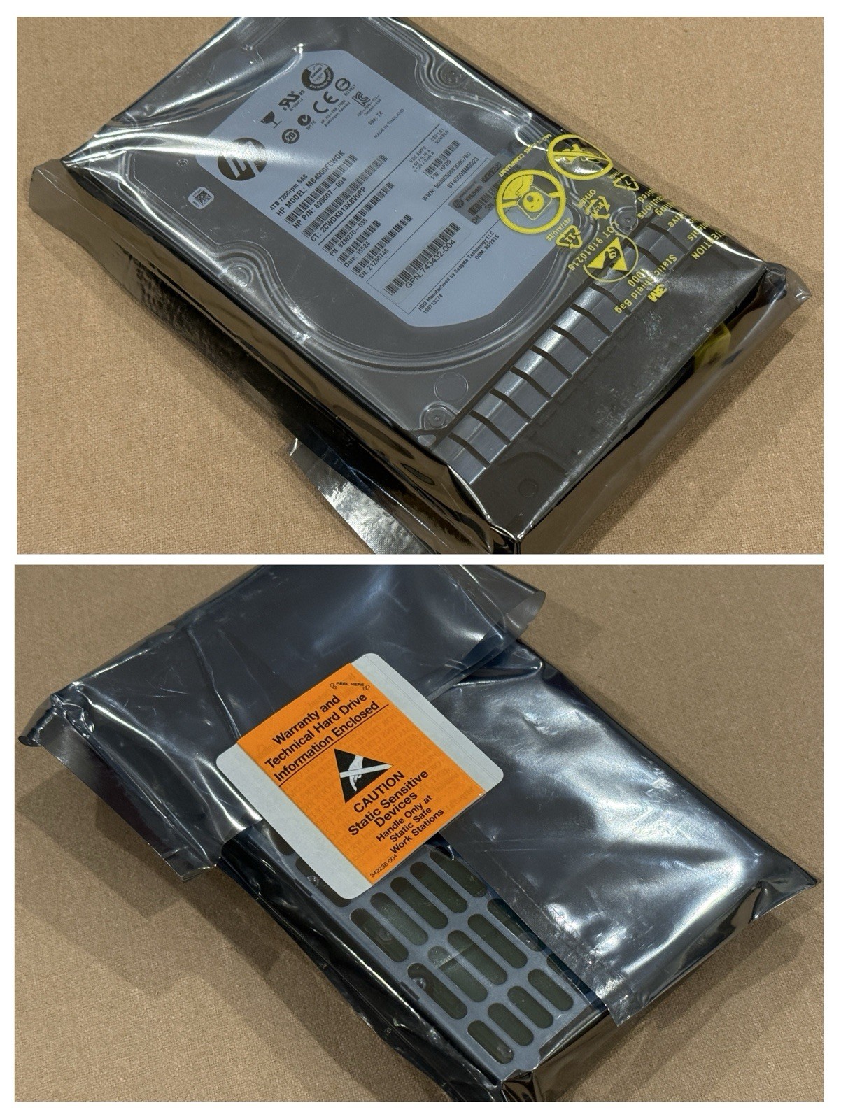 Factory-Sealed HP 4TB 7200RPM SAS Drive 3.5" HDD & Caddy MB4000FCWDK 695507-004