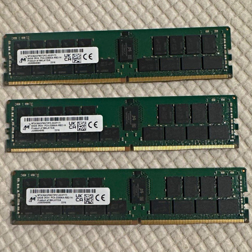 Tested & Working Micron 64GB DDR4 3200MHz ECC Reg Server RAM AS-IS No Returns