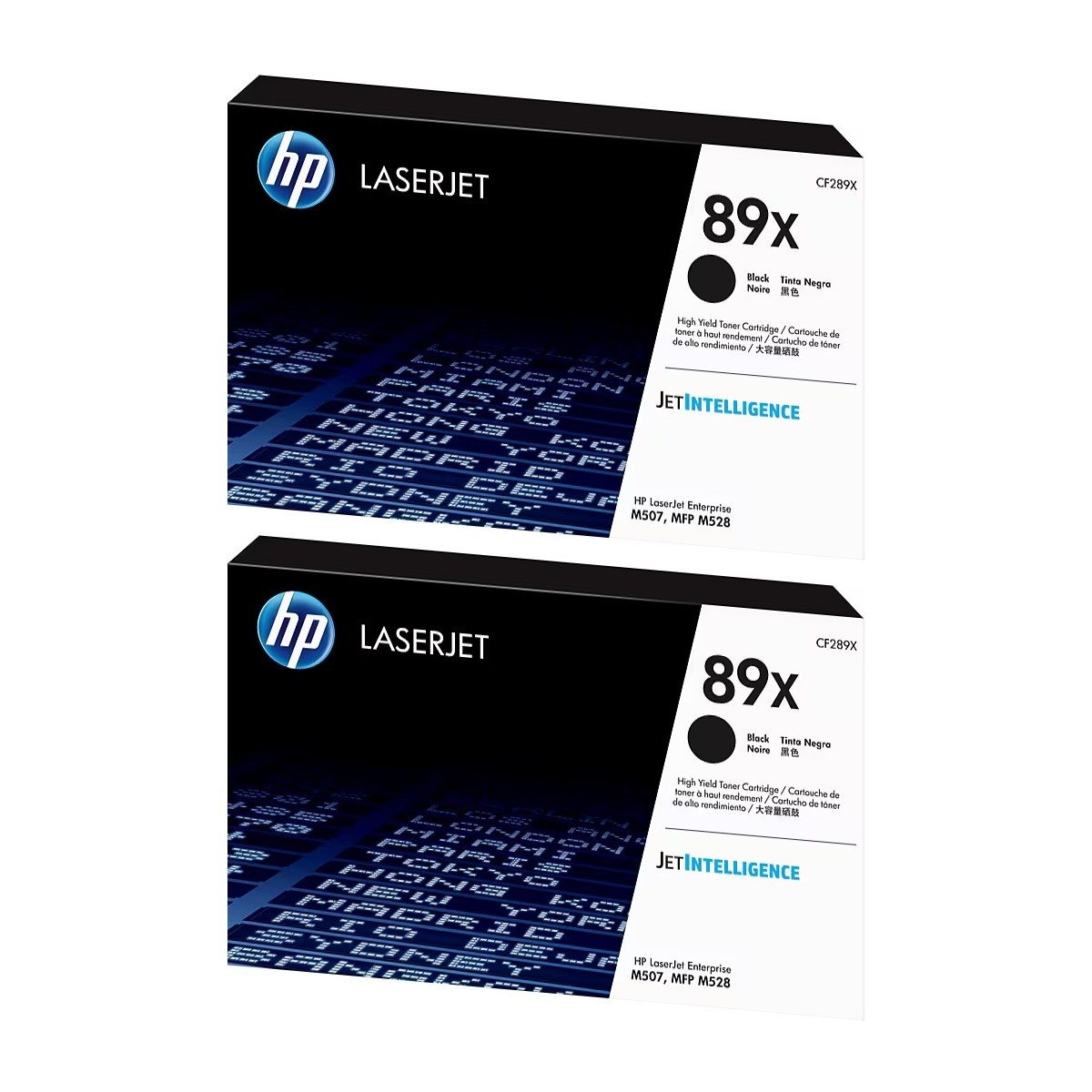 HP 89X Black High Yield Toner Cartridge, 10,000 Pages (CF289X), Pack Of 2