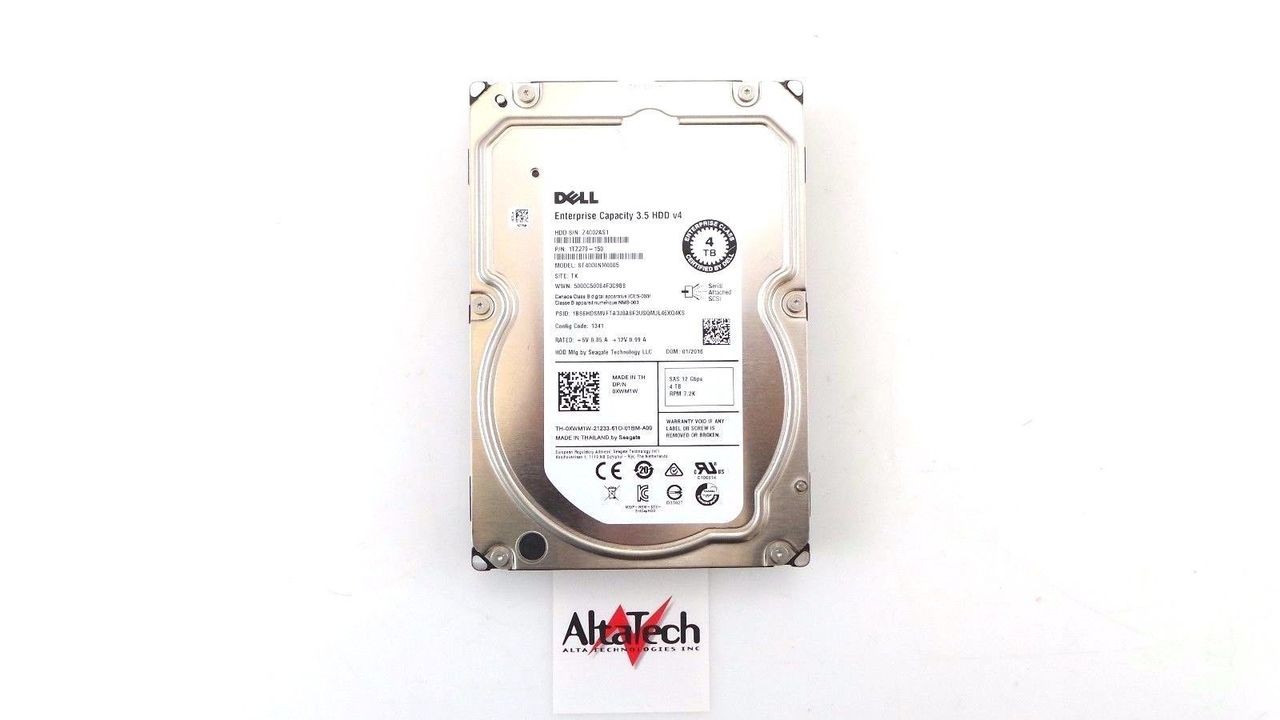 Dell XWM1W 4TB 7.2K SAS 3.5" 12G HDD Seagate ST4000NM0005 Hard disk Drive