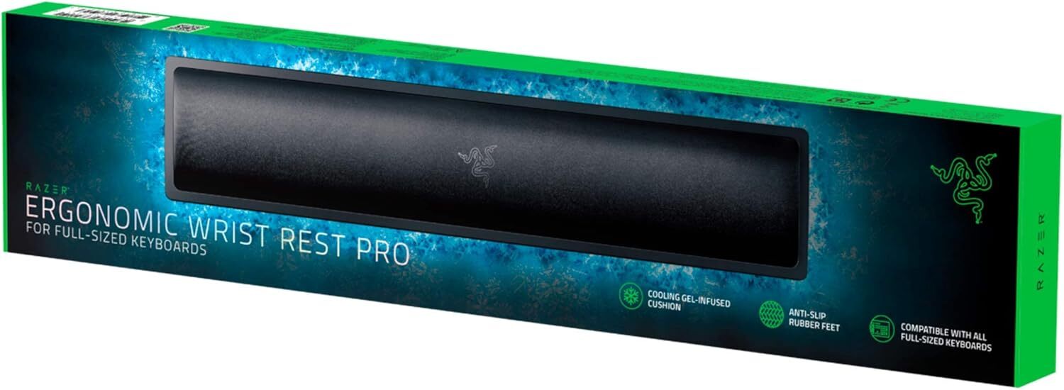 Ergonomic Wrist Rest Pro Full Size Keyboard Cooling Gel Memory Foam Cushion