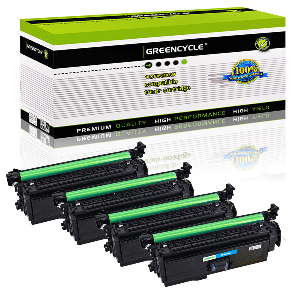 4PK Fit for HP CE261A 647A CY Toner Cartridge LaserJet CP4025n CP4025dn CP4525xh