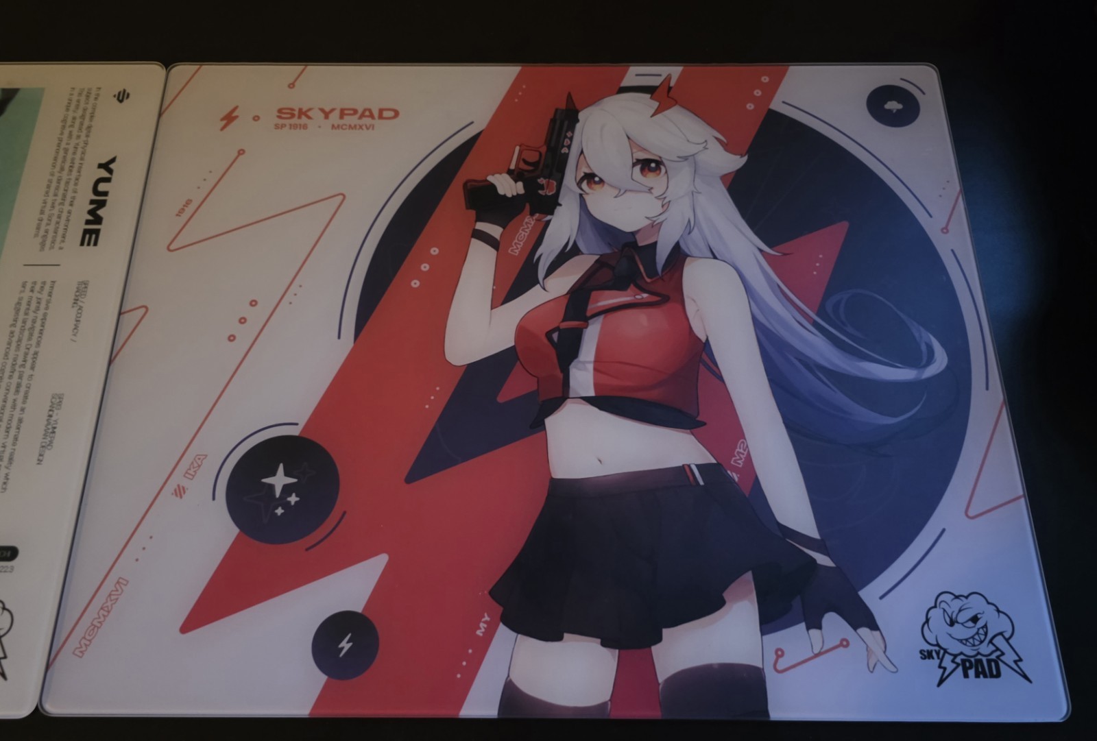 Wallhack SKYPAD 3.0 XL SORA LIMITED EDITION GLASS MOUSEPAD In Hand