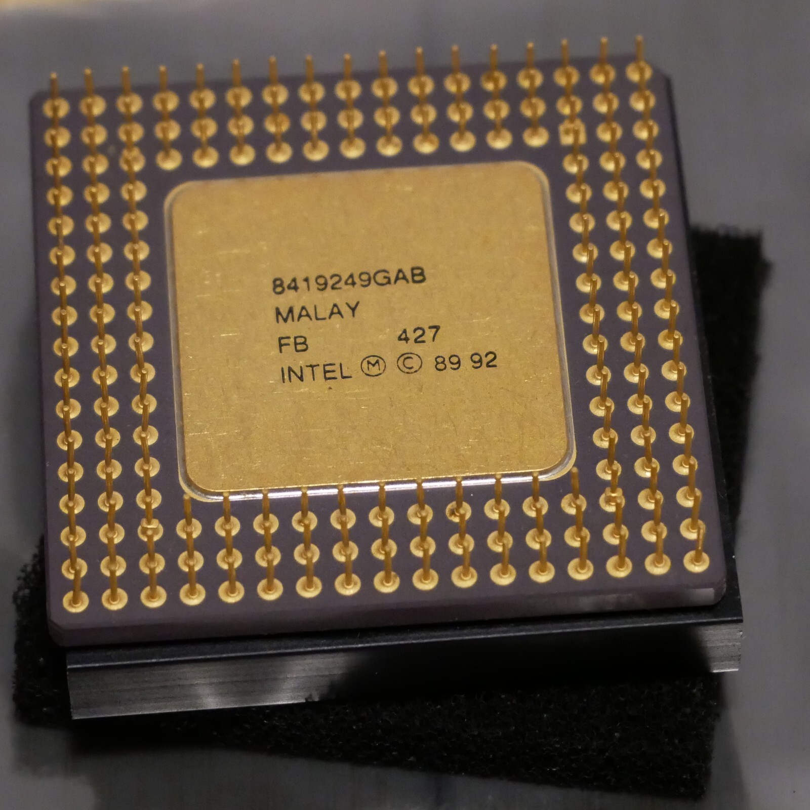 Vintage Intel 486 DX 33 MHz A80486DX-33 CPU Tested & Working - with Heatsink