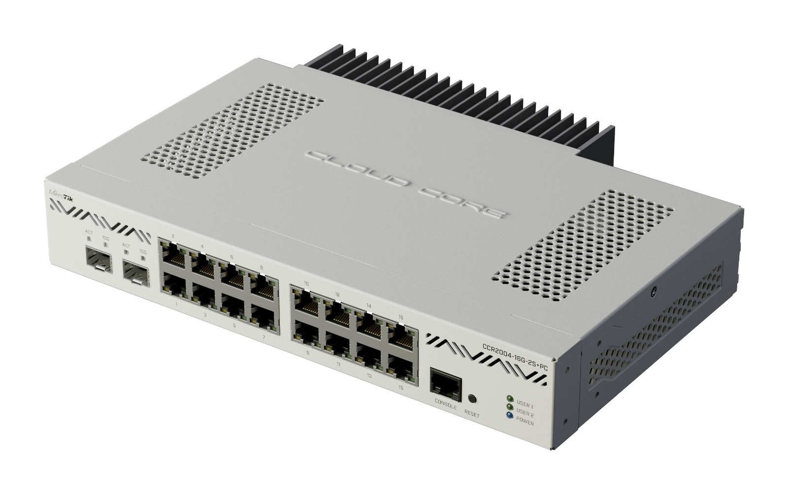 New MikroTik Cloud Core Router CCR2004-16G-2S+PC 2xQSFP28 2xSFP+ 16xGE L6