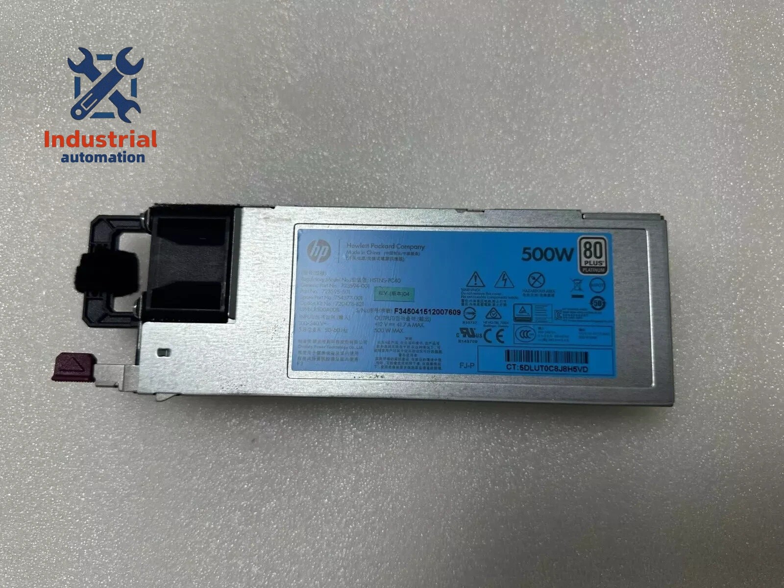 NEW HP ProLiant DL360 DL380 ML350 G9 500W Platinum PSU PN: 754377-001 720478-B21
