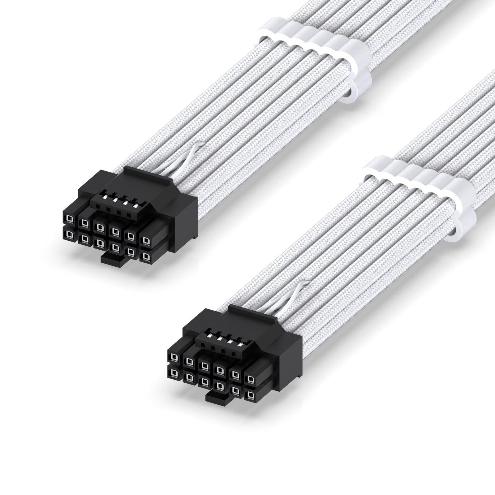 EZDIY-FAB 12VHPWR PSU Sleeved Cable, 12V-2x6, 600W Support, 60cm, White