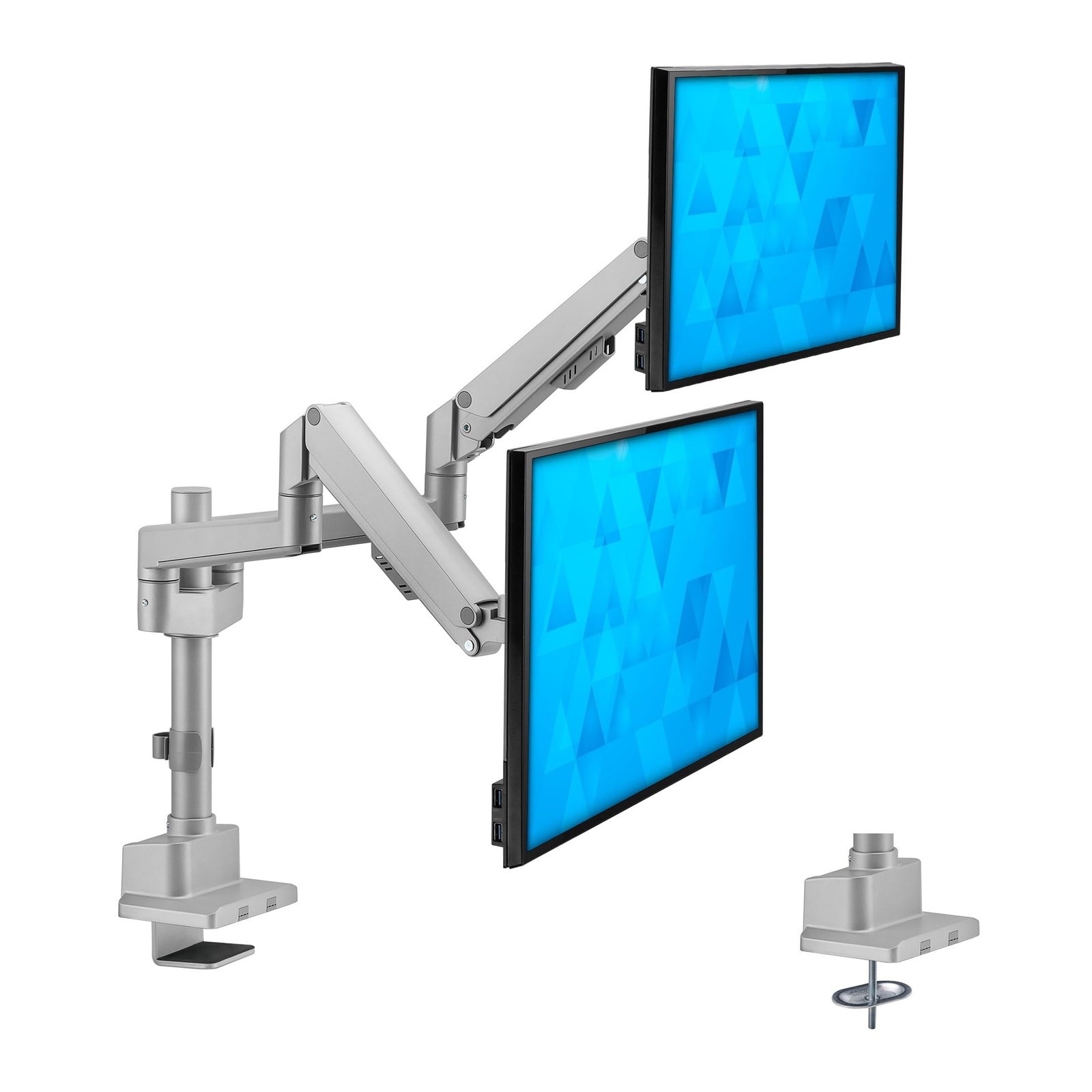 Mount-It Dual Monitor Mount - Monitor Stands for 2 Monitors, Computer