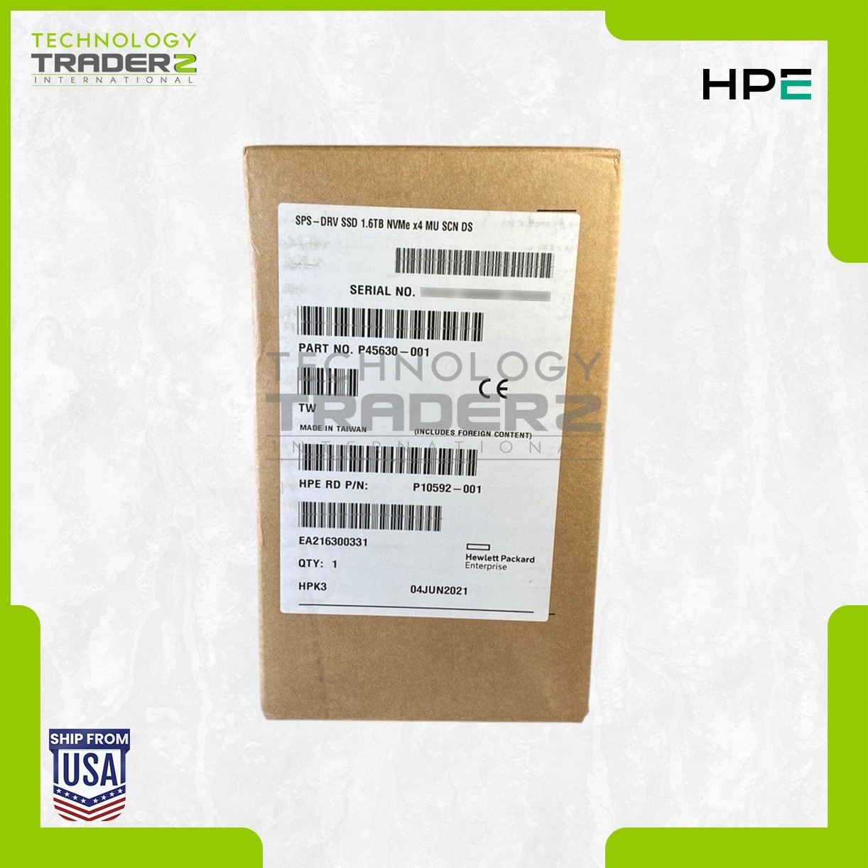 P13699-B21 HPE 1.6TB PCI-E x4 NVMe MU 2.5" SSD P45630-001 P10592-001 **Retail**