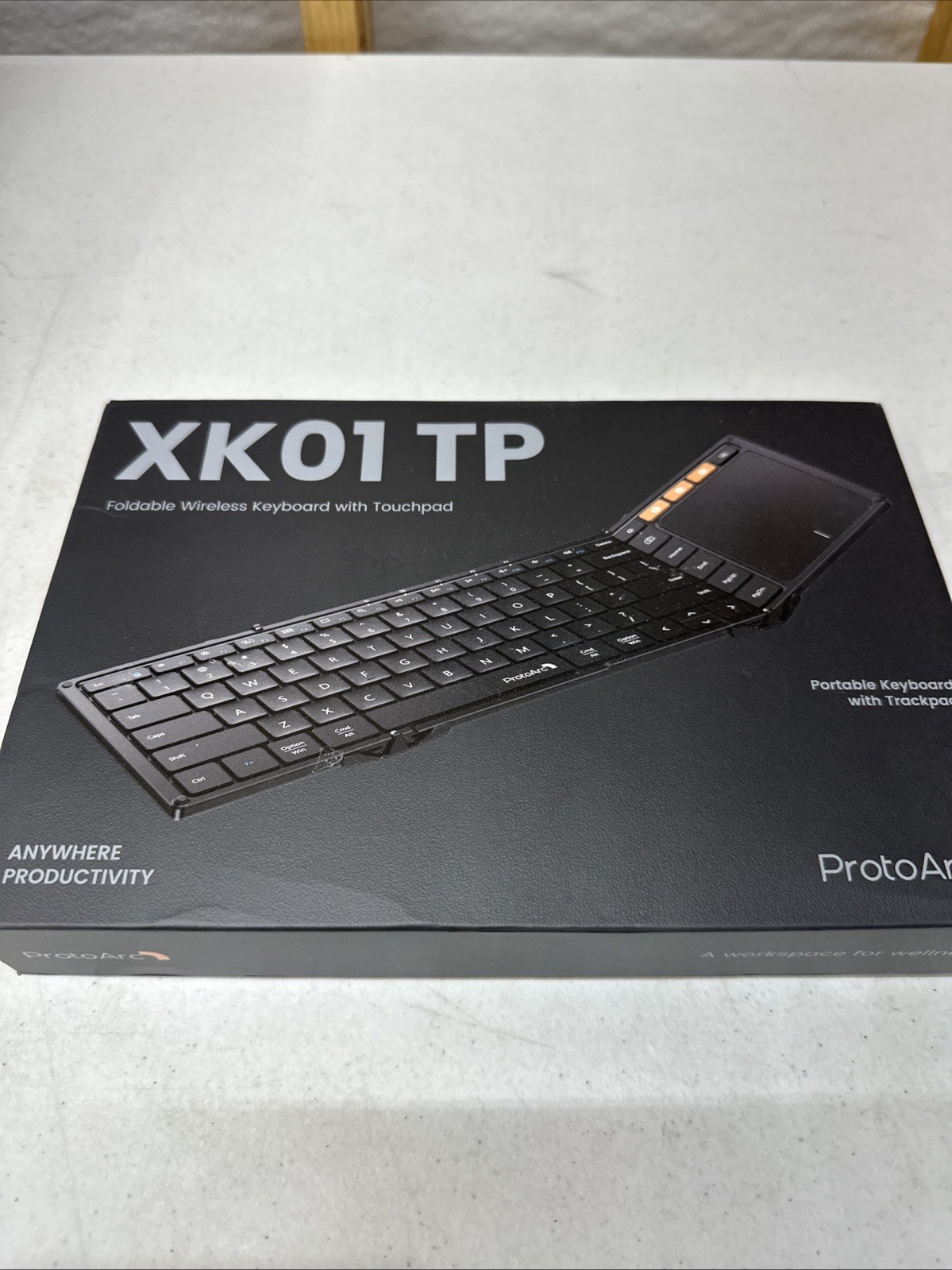 ProtoArc XK01 TP Wireless Ergonomic Keyboard – Open Box Unused – No USB-C Cable