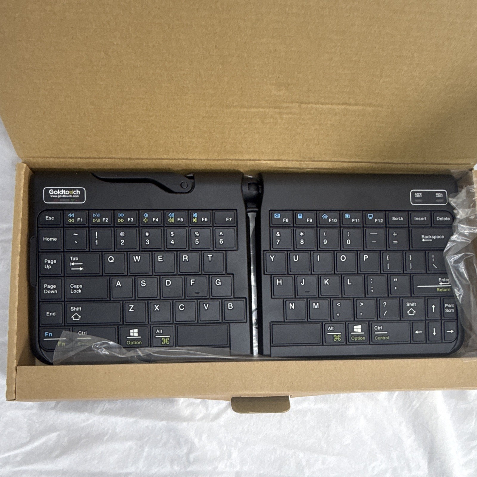 Goldtouch Go2 Bluetooth Ergonomic Portable Travel Keyboard Black QWERTY