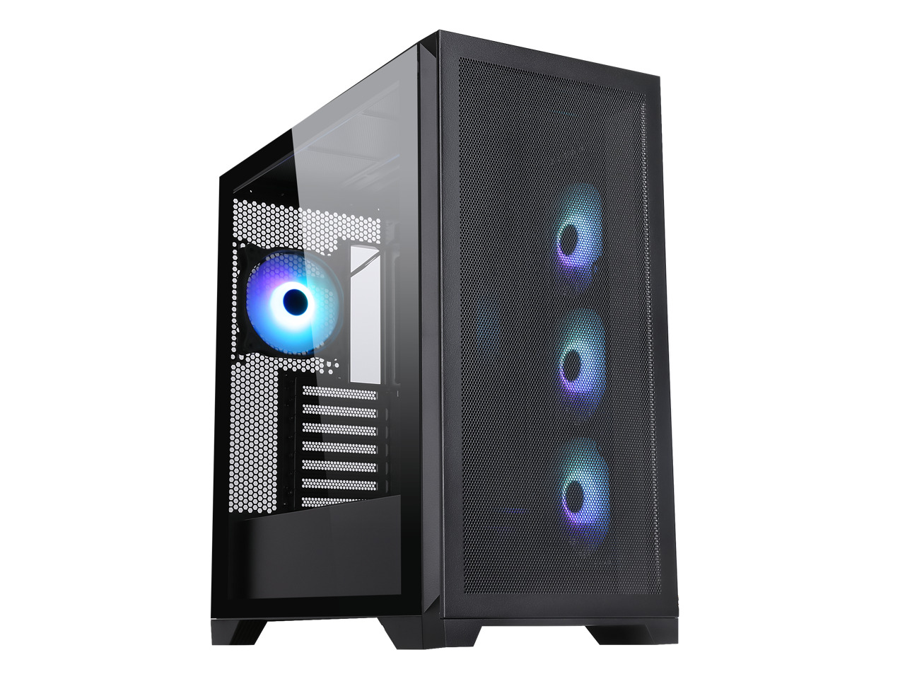 Sama 4501-Black Dual USB3.0 and Type C Tempered Glass ATX Full Tower Gaming Comp