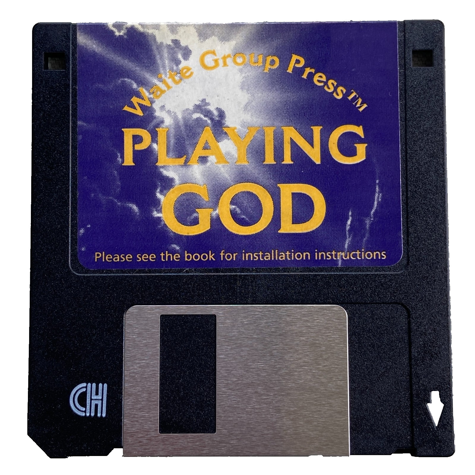 Vintage Video Game 3.5” Floppy Disk Playing God Waite Group Press 1994 IBM PC Co