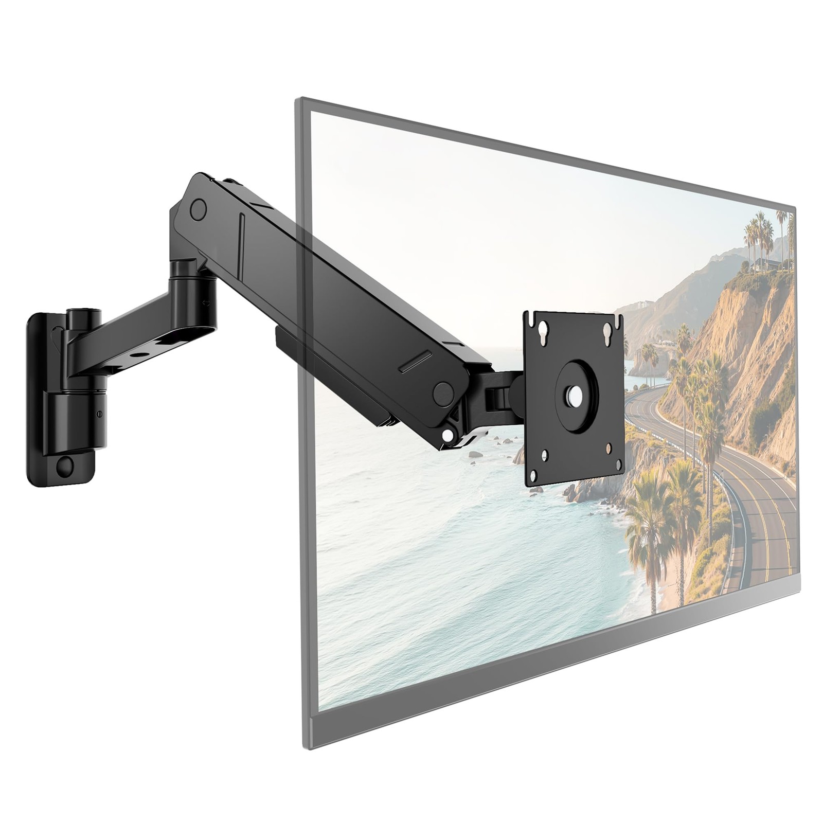 monTEK Single Monitor Wall Mount for 17 to 45 Inch Flat/Curved Screens, Heavy...