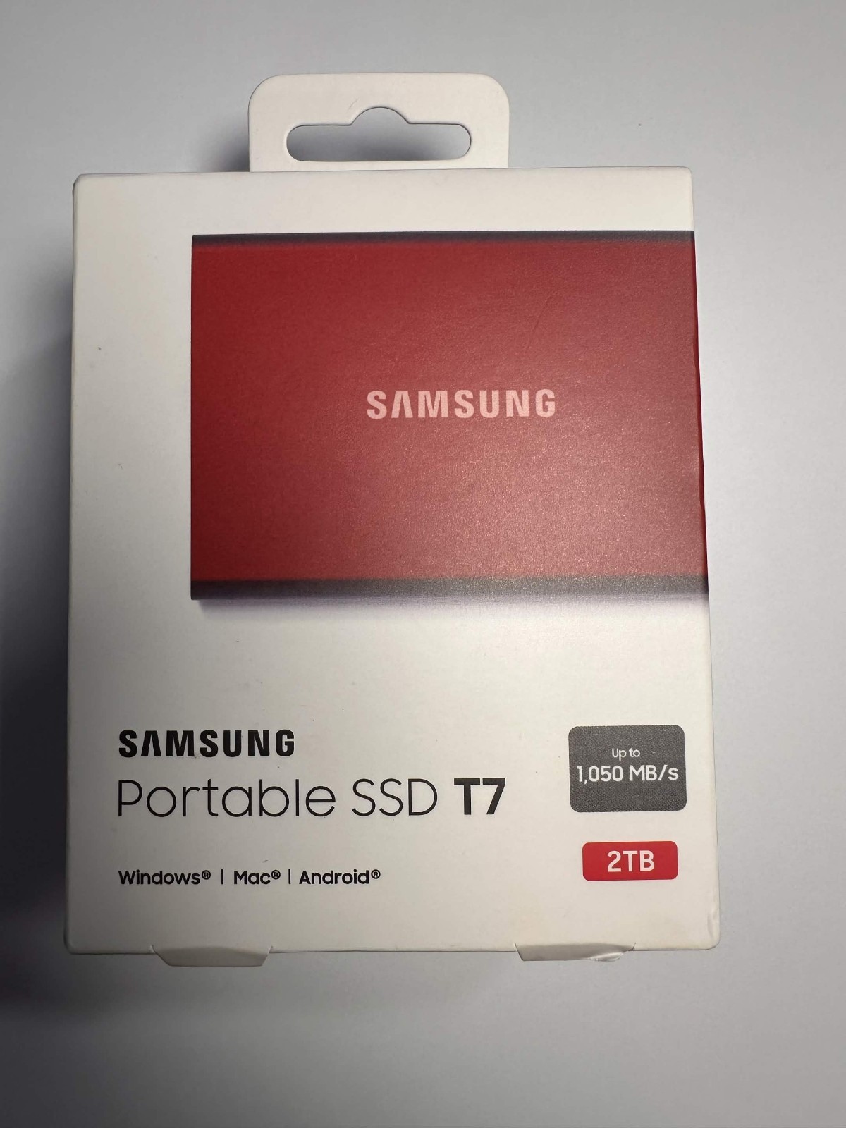 RED Samsung T7 Portable External SSD 2TB 1050Mb/s BRAND NEW UNOPENED SEALED