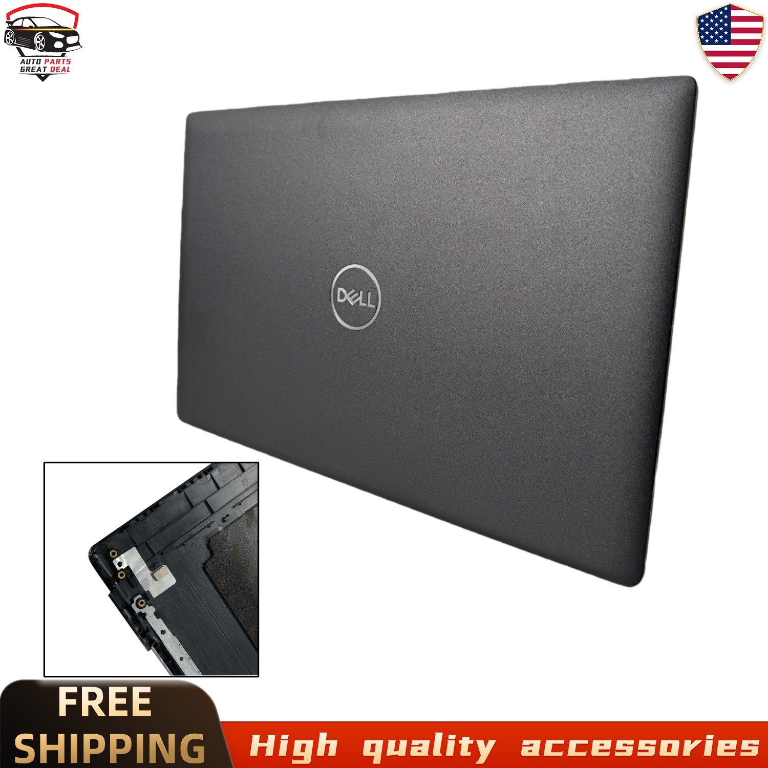 For Dell Latitude 15 3520 E3520 017XCF LCD Back Cover Rear Top Lid Black US