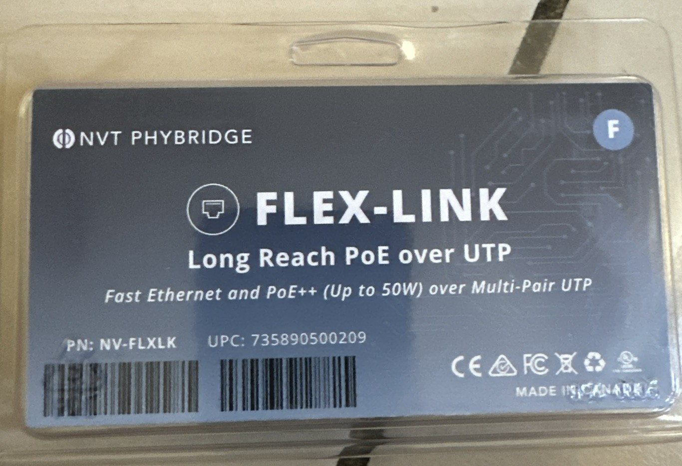 NVT NV-FLXLK Phybridge High Poe Extender Flex-link Adapter Extender