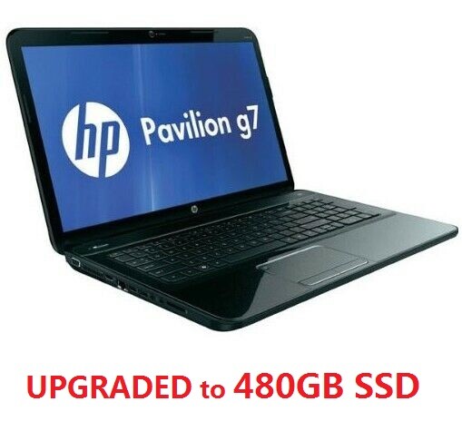 HP Pavilion G7-2240US 17.3" Laptop with 480GB SSD, Intel Core i3, 6GB RAM, Win 8