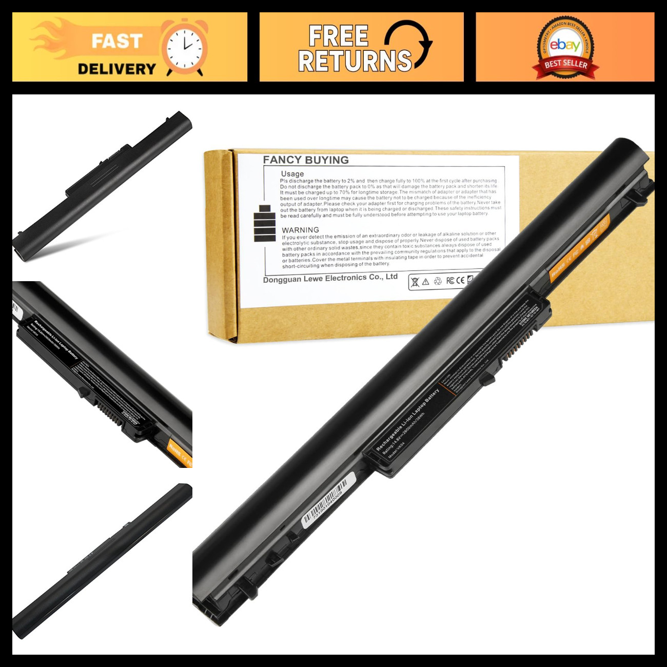 High Capacity 38Wh Laptop Battery for HP Pavilion Touchsmart Sleekbook 14 Series