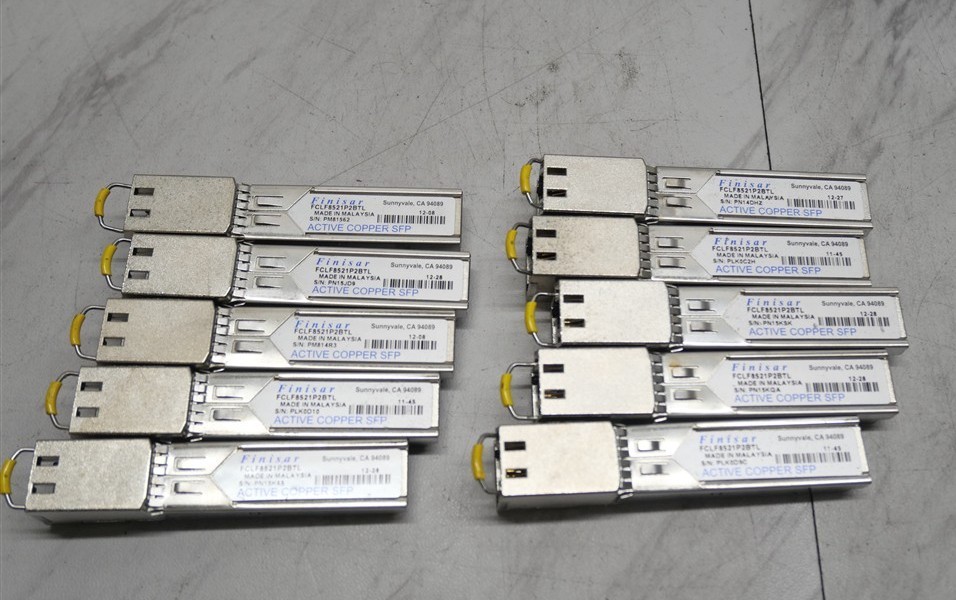 Lot of 10 Finisar FCLF8521P2BTL 1000BASE-T Active Copper SFP RJ45 Modules
