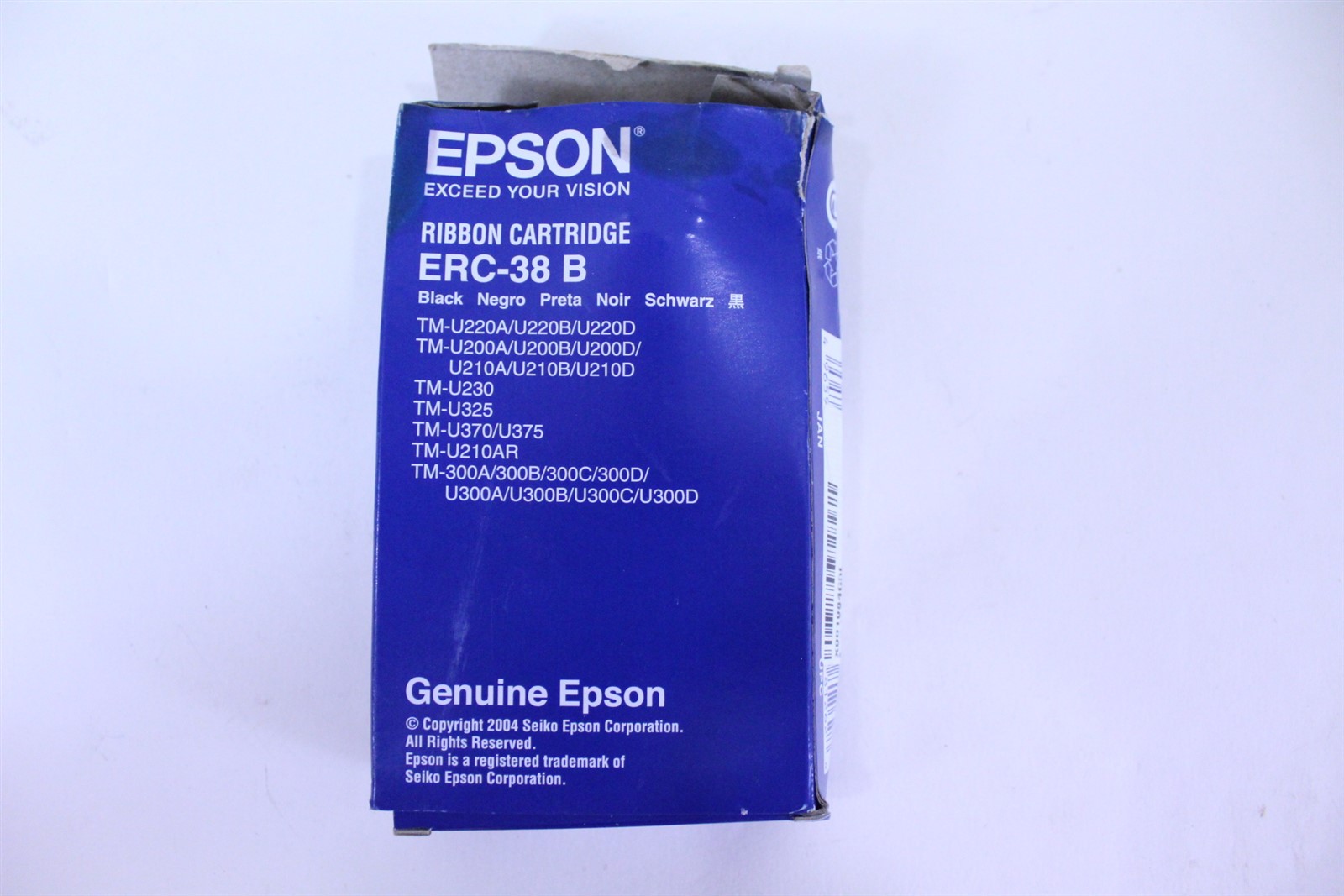 Genuine Epson Black Ribbon Cartridge ERC-38 B