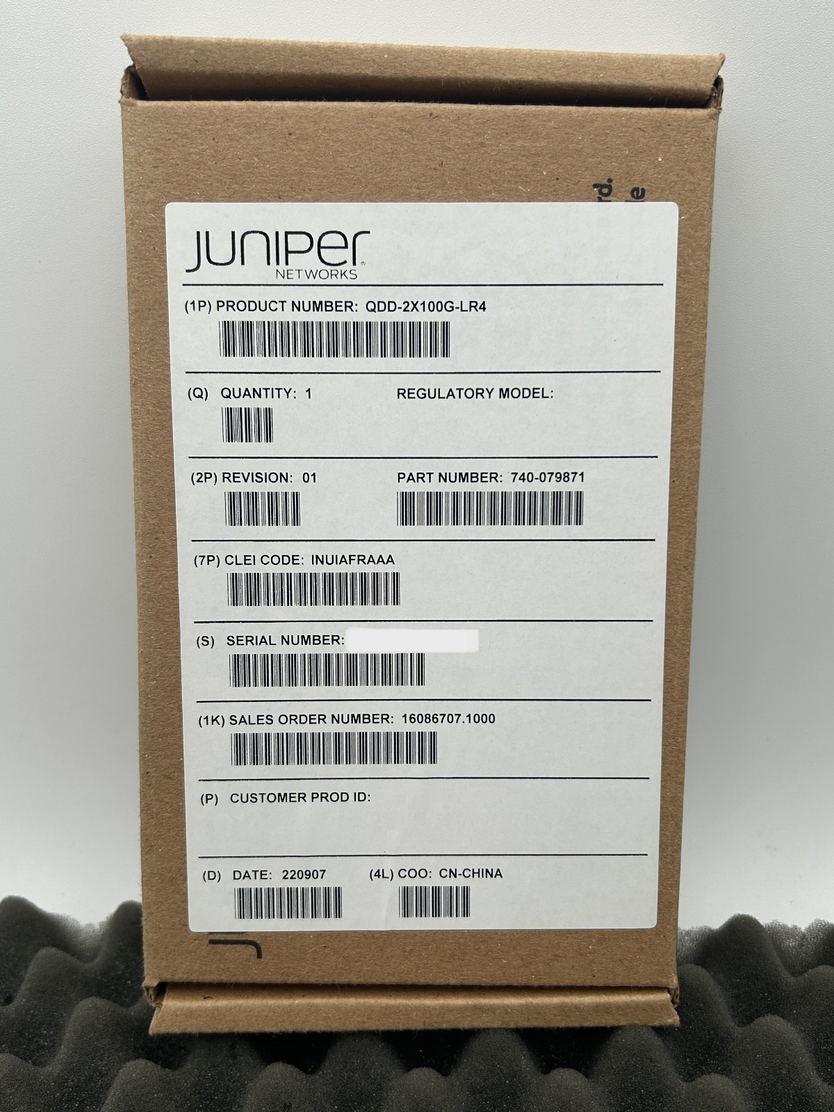 Juniper QDD-2X100G-LR4 740-079871 LR4 SMF LC Transceiver Module (We buy Juniper)