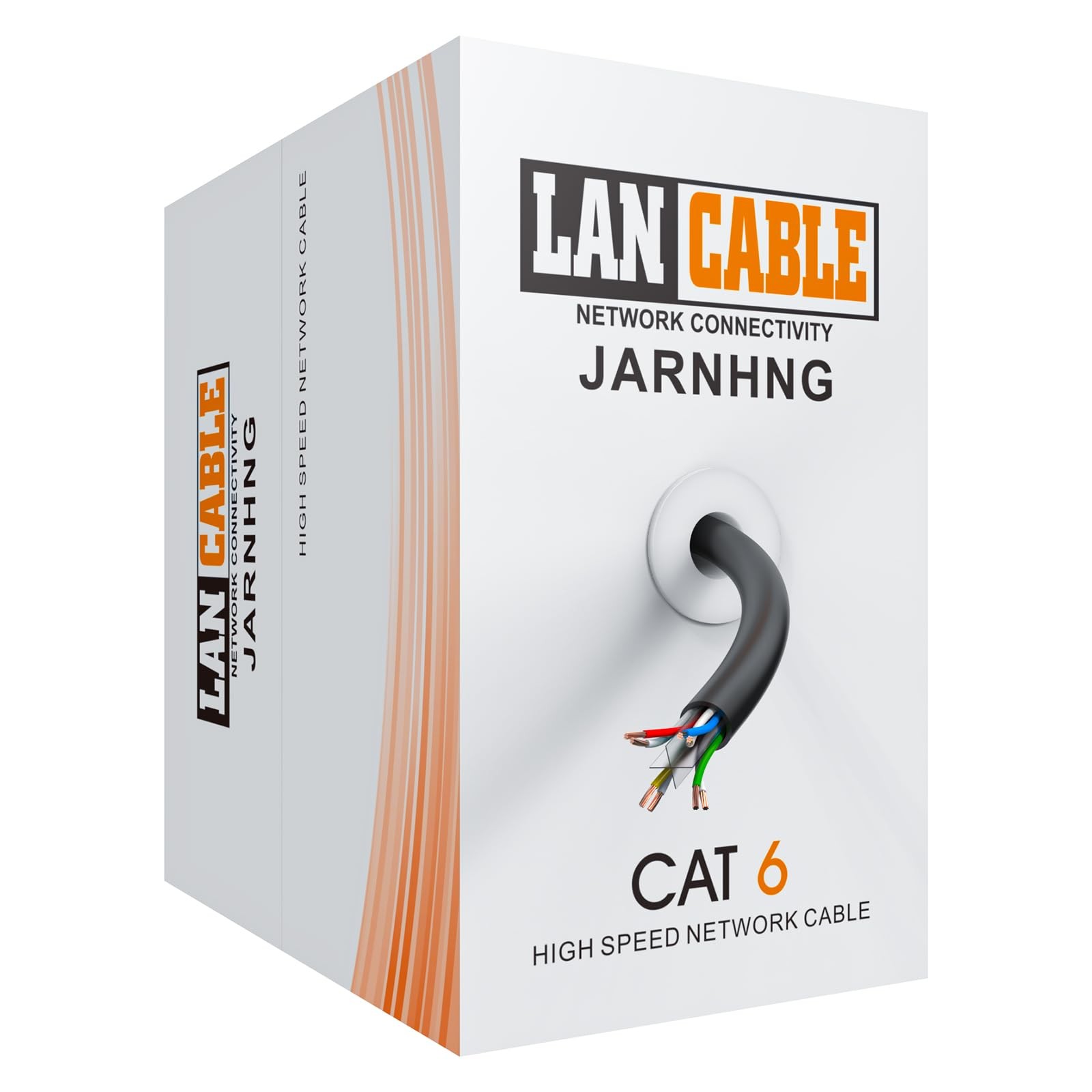 JARNHNG Cat6 Ethernet Cable 1000ft Bulk, Outdoor/Indoor 26awg UTP Network Wir...