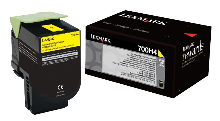 Genuine Lexmark 70C0H40 (700H4) Yellow High-Yield Toner - NEW SEALED
