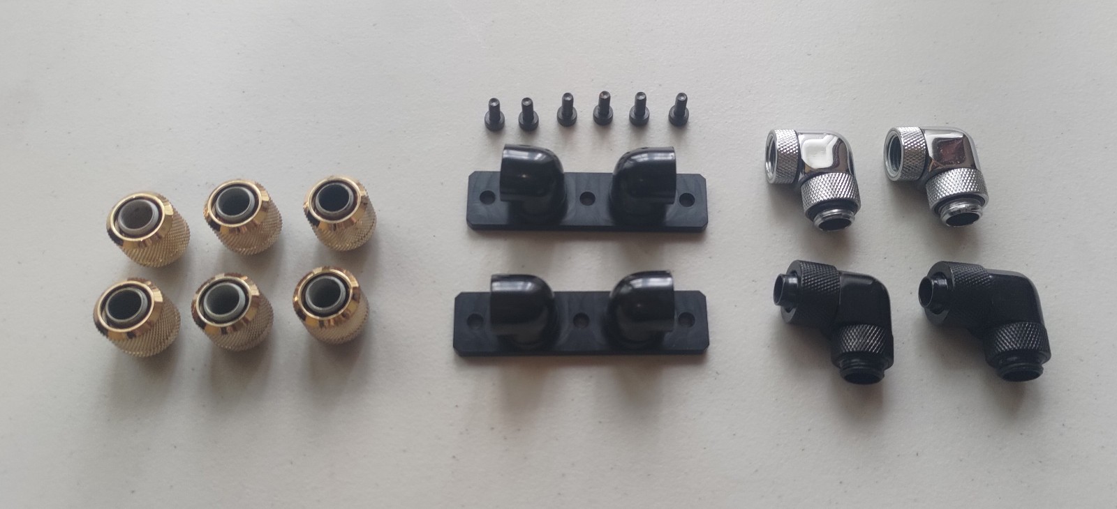Alphacool Barrow Fittings 10/13mm and 90 Degree Rotary g1/4 