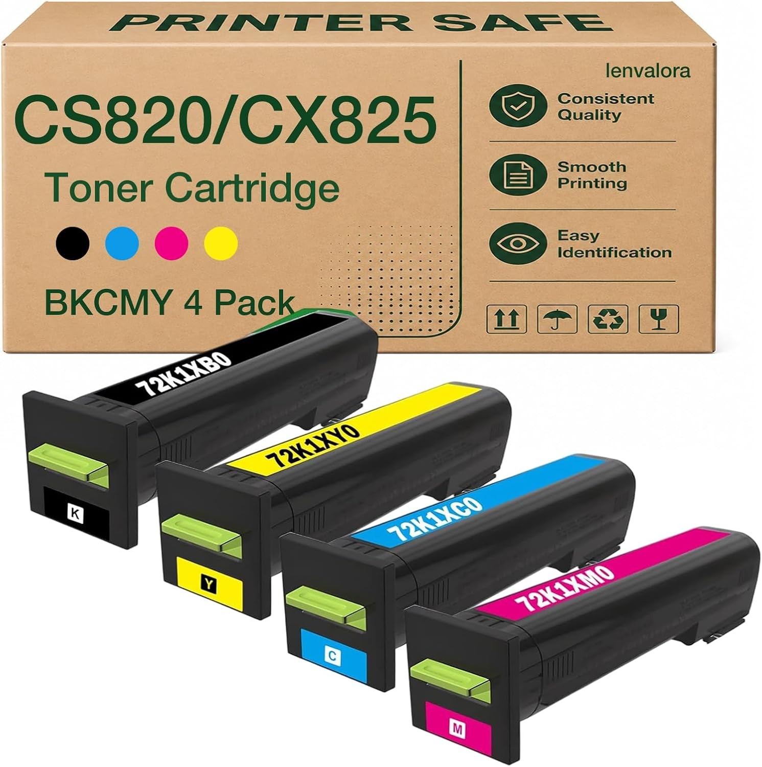 Toner Cartridge Replacement for Lexmark CS820/CX820/CX825/CX860 Series Printers