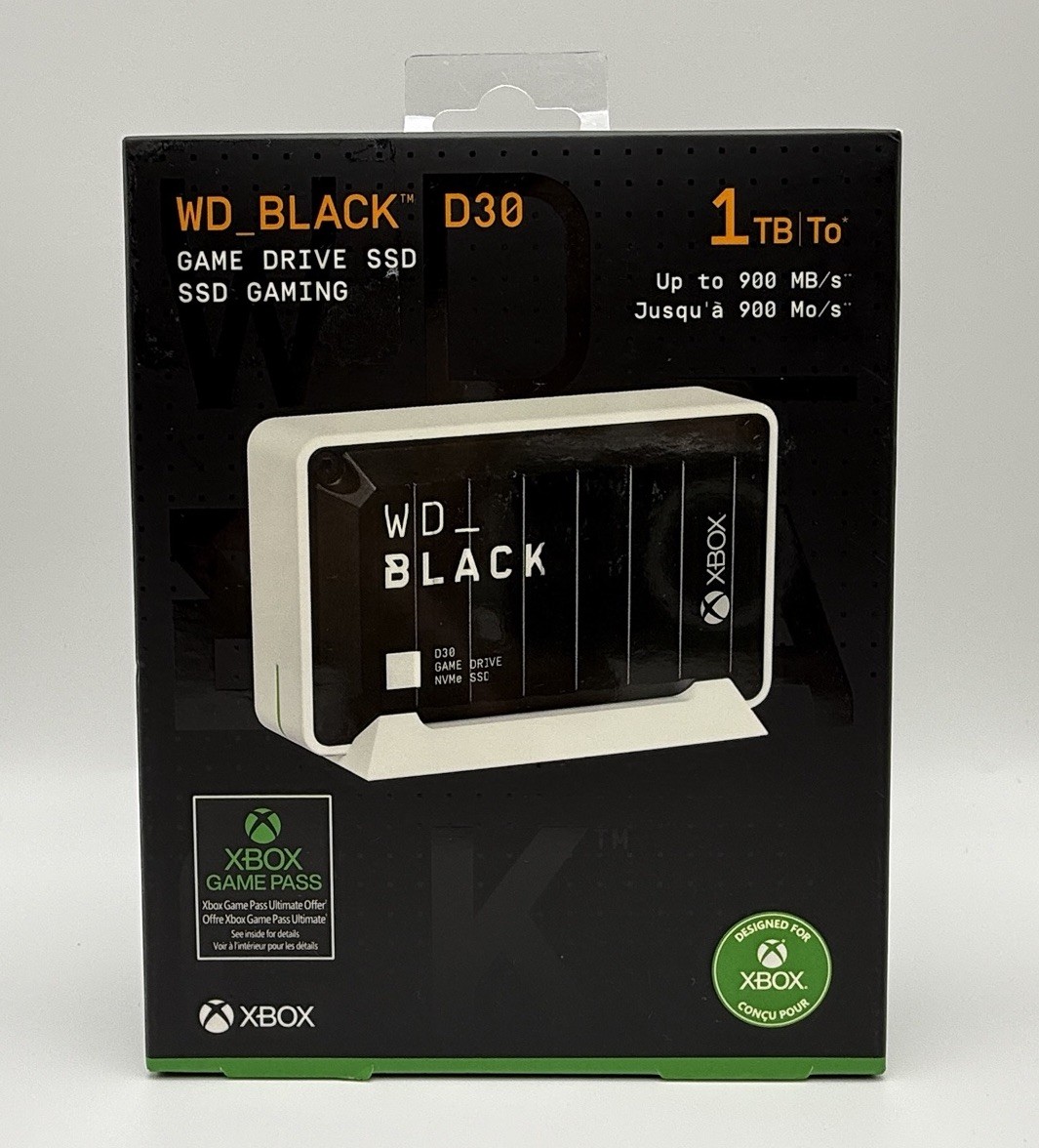 WD_BLACK 1TB D30 (New Sealed) SSD for Xbox, Portable External Solid State Drive