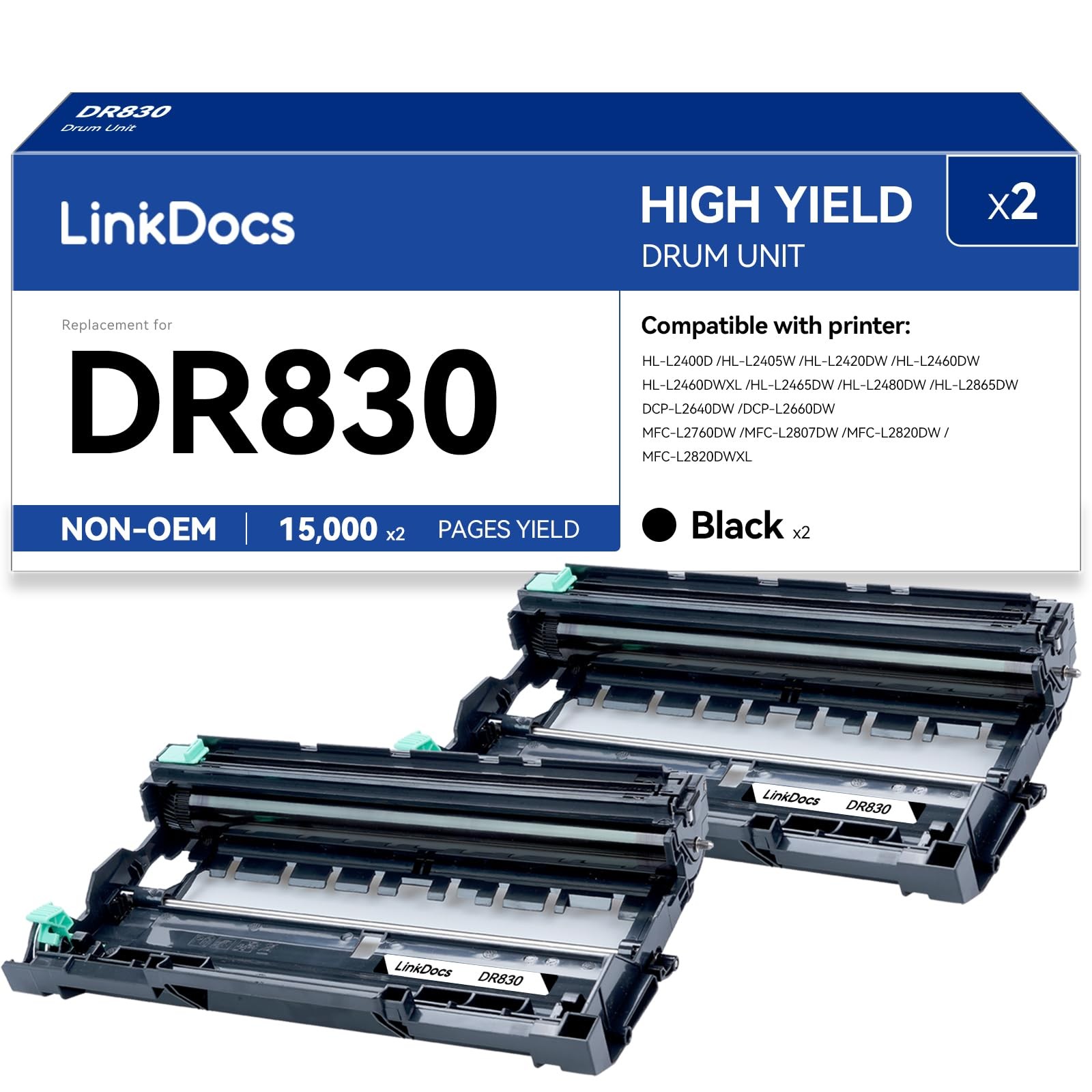 Drum Unit Replacement 2 Pack DR830 DR830