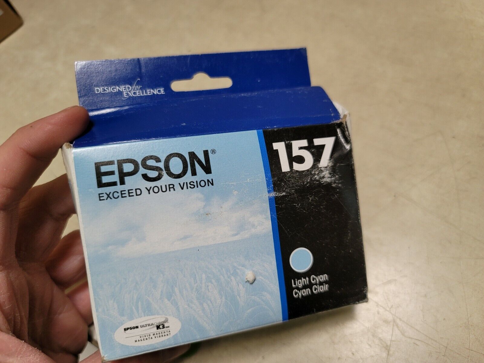 Epson 157 Ink Light Cyan T157520 Genuine / OEM / EXP 2024 Sealed 
