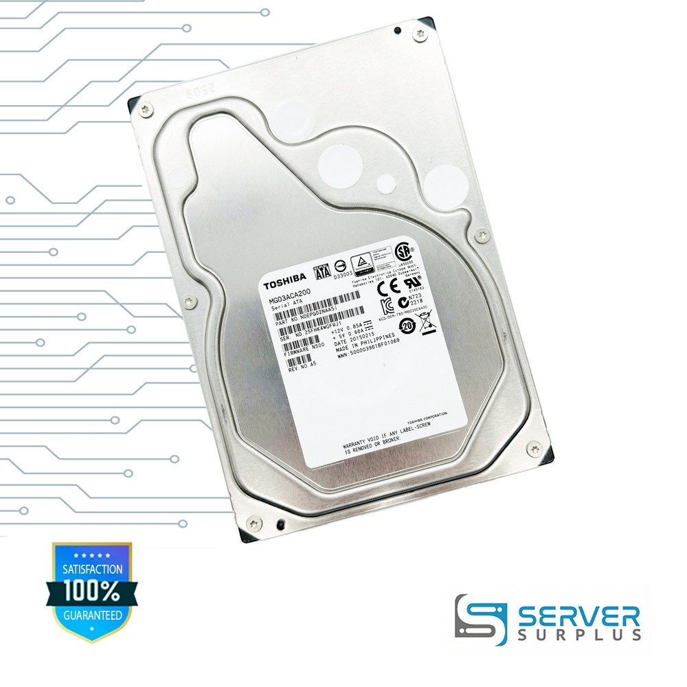 Toshiba MG03ACA200 SATA 3.5 in Enterprise HDD | HDEPQ02NAA51