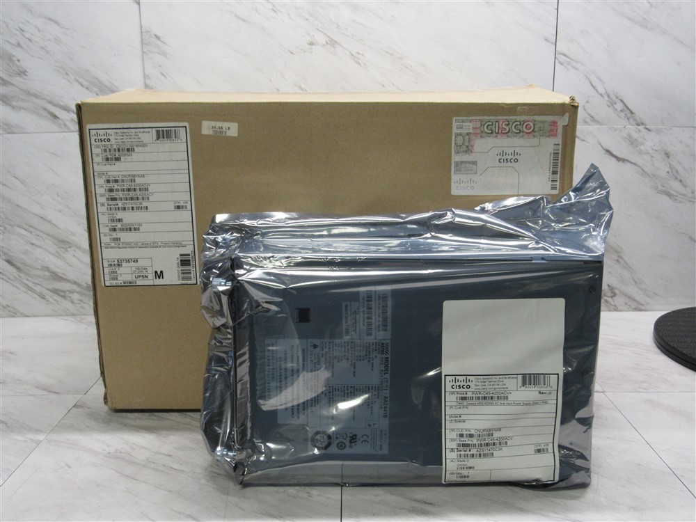 NEW Open Box CISCO PWR-C45-4200ACV Brand Power Supply w/ 2 x Power cords