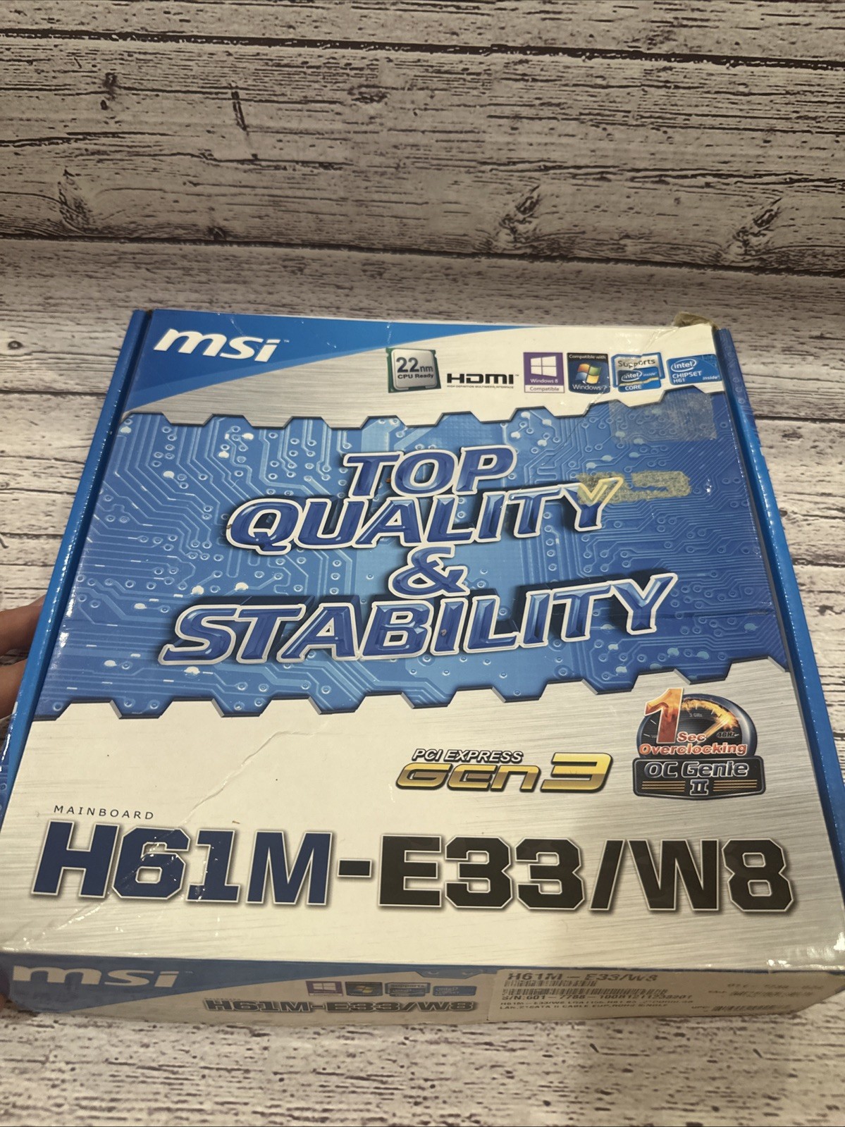 MSI H61M-E33/W8, LGA 1155, Intel Motherboard