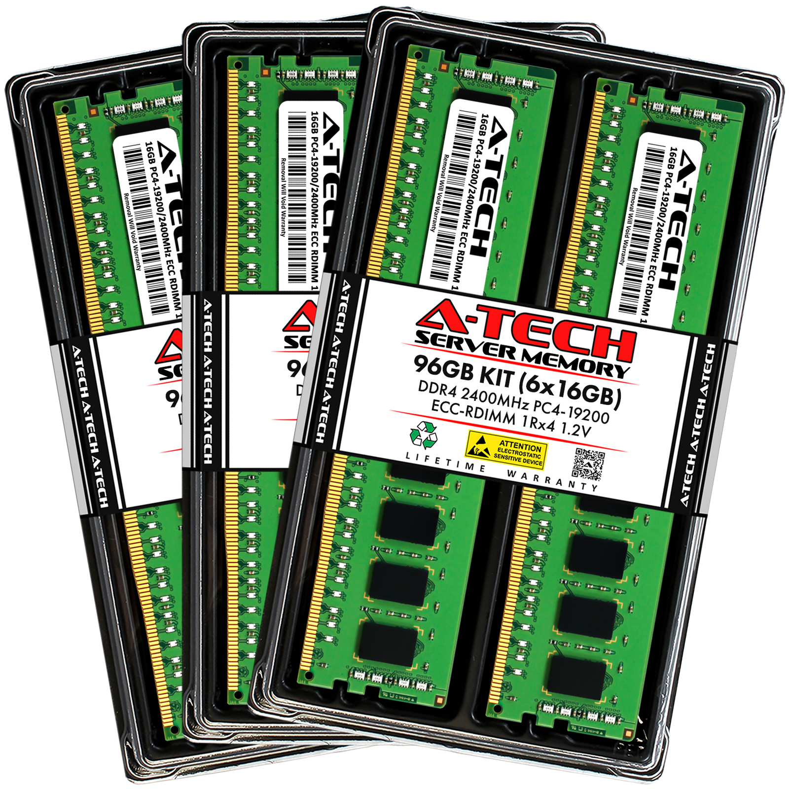 96GB 6x 16GB PC4-2400 RDIMM ASUS RS700-E8-RS4 V2 RS700-E8-RS4/V2 Memory RAM