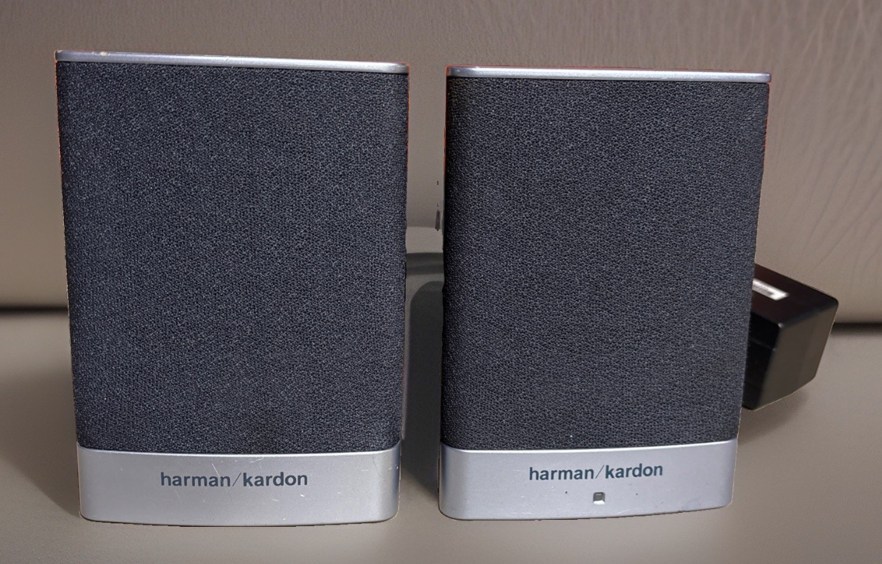 HP Harman Kardon Computer Entry Satellite Speakers HP5187-2105 w/Power Cord VG