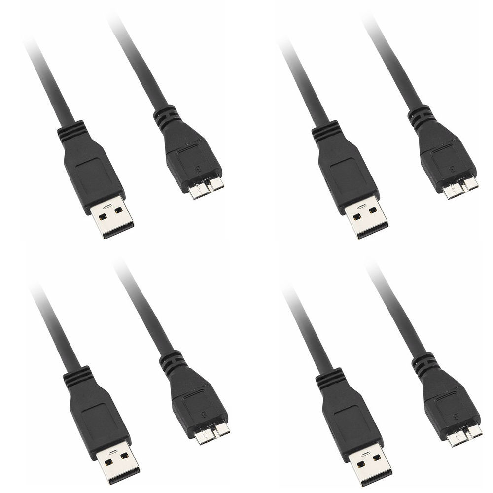 4 Pack/Lot Dynex 3' USB 3.0 A-Male to Micro B Male High Quality Cable DX-PU5303U