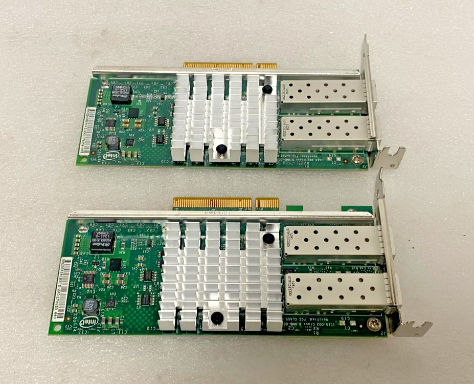 Lot of 2x Sun Oracle 7051223 10GB 2-Port Ethernet PCI-e SFP Network Adapter