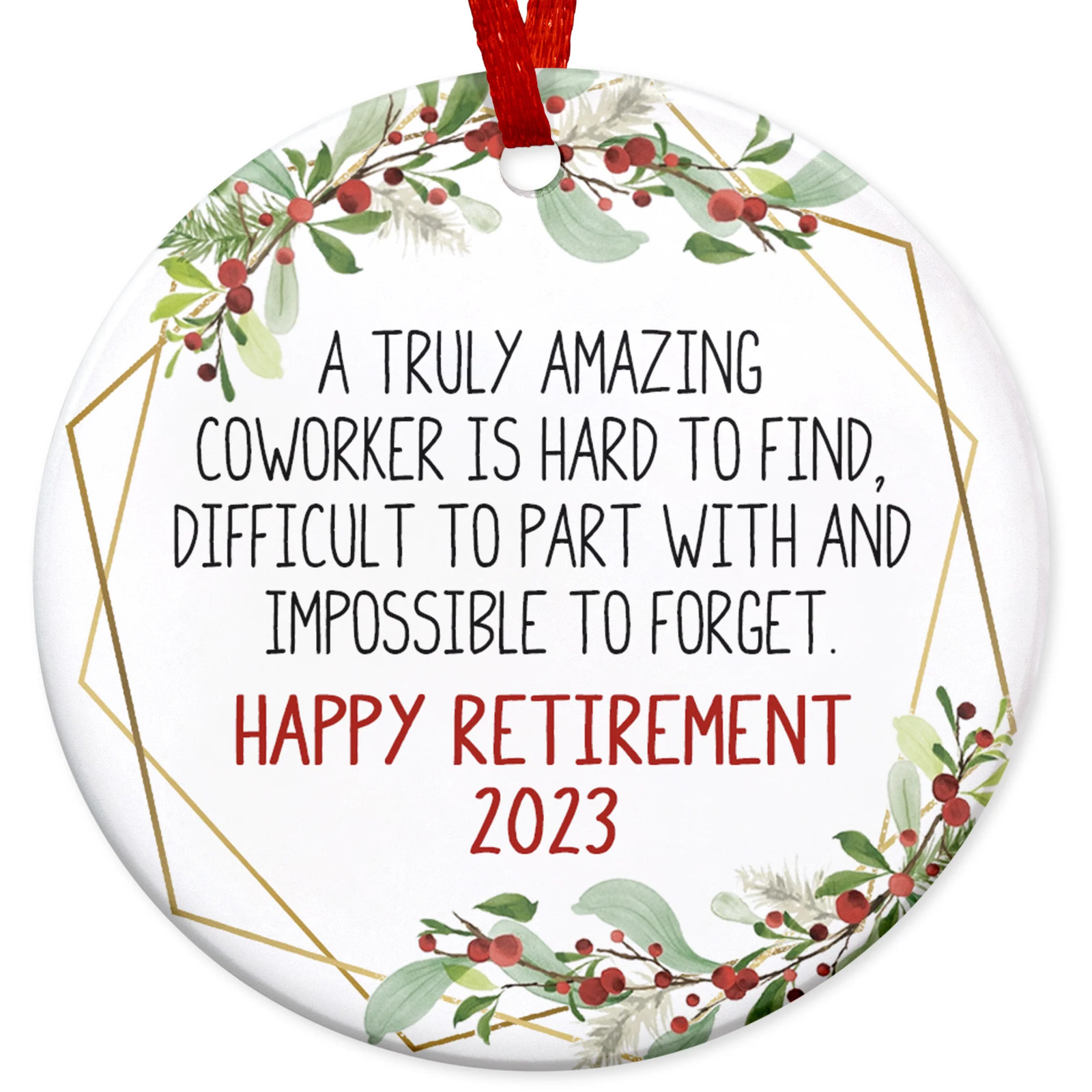 Retirement Ornaments Gifts for Women Coworker - Christmas, Thank You, Appreciati