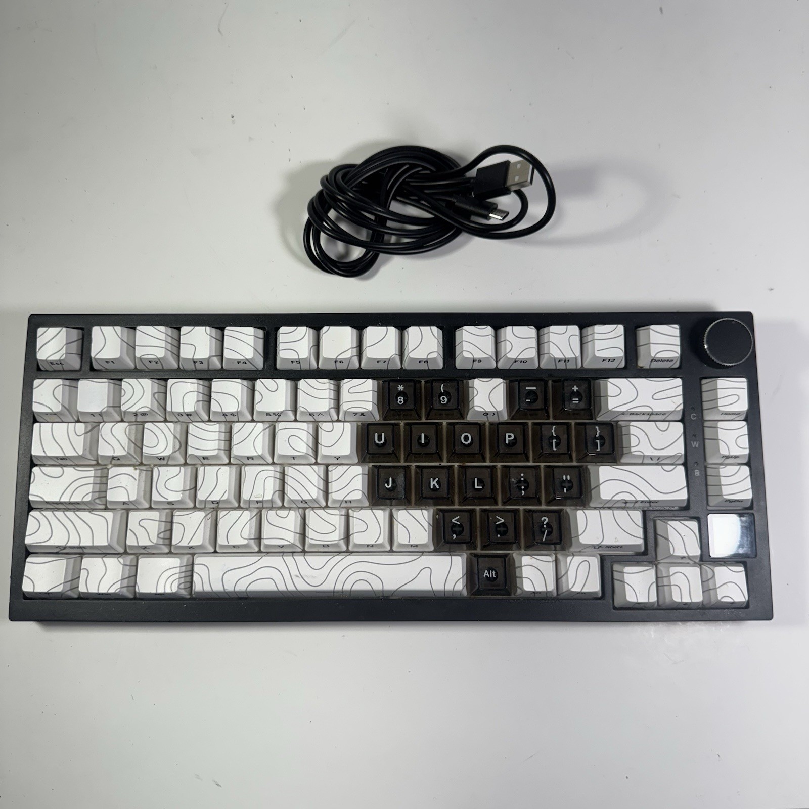 Ajazz x NACODEX AK820 Pro Mechanical Keyboard 75% Screen Black/White