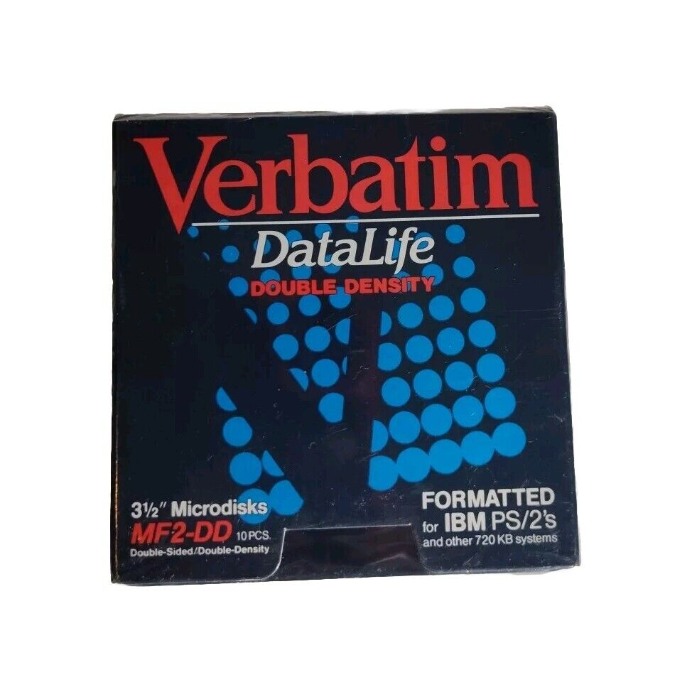 Verbatim Datalife Microdisks MF2-DD Double Sided Double Density 10-Pack